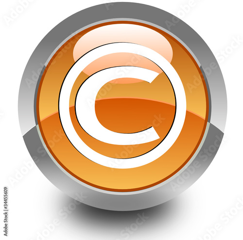 Copyright glossy icon