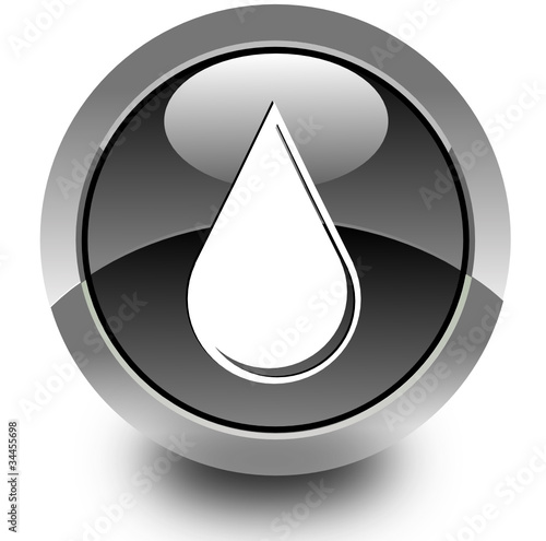 Water drop glossy icon