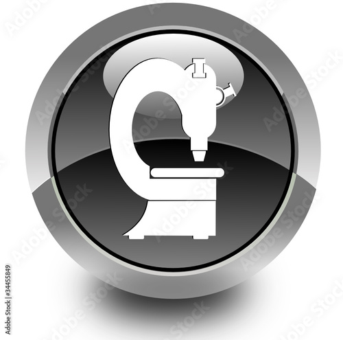 Microscope glossy icon