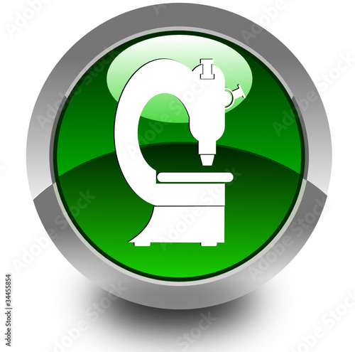 Microscope glossy icon