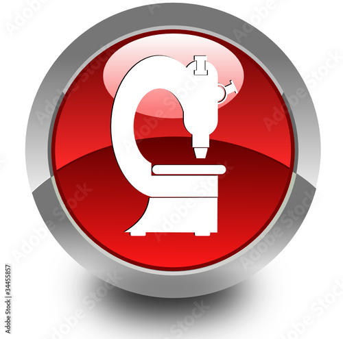 Microscope glossy icon