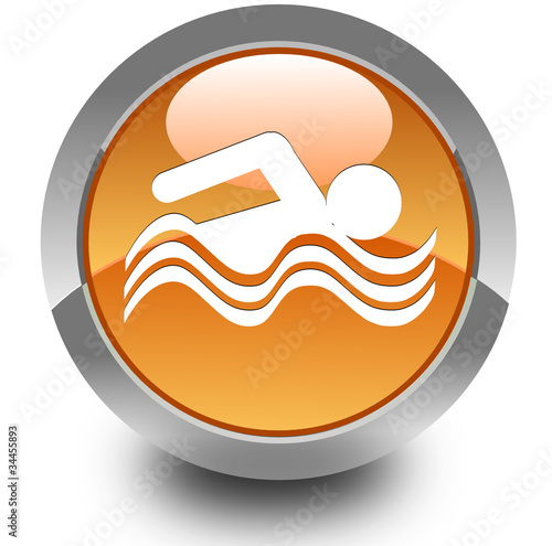 Swimming pool glossy icon