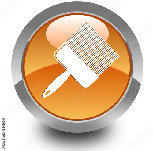 Paint brush glossy icon