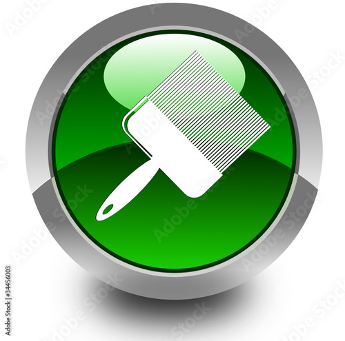 Paint brush glossy icon