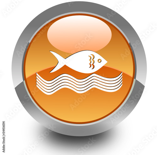 Fishing glossy icon