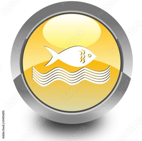 Fishing glossy icon