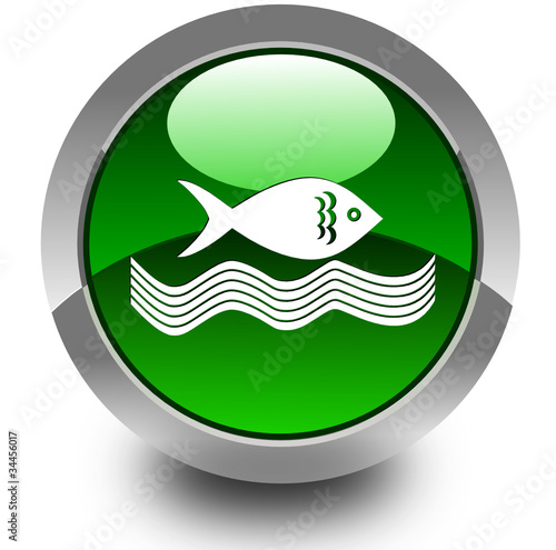 Fishing glossy icon