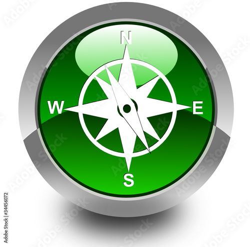 Compass glossy icon