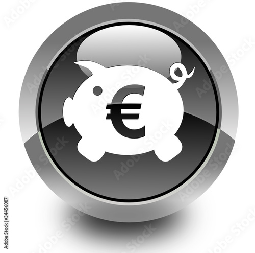 Money box glossy icon