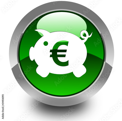 Money box glossy icon