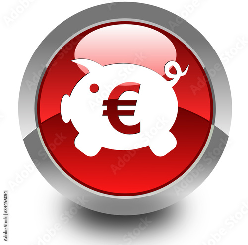 Money box glossy icon