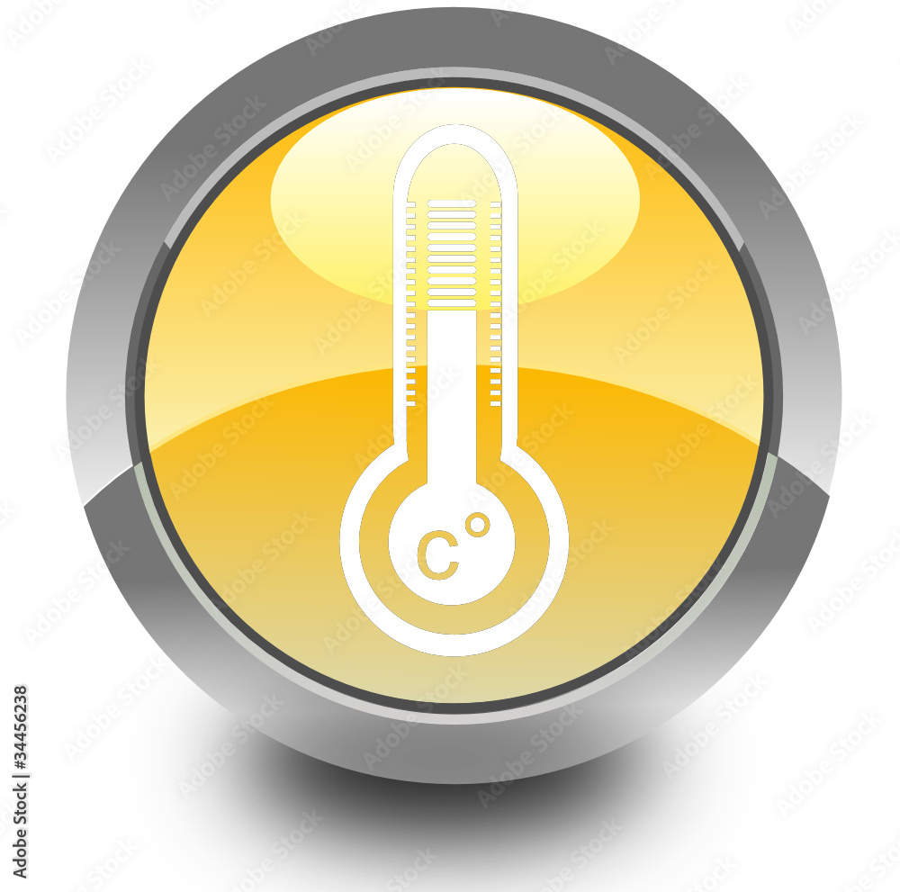 Thermometer glossy icon Thermometer glossy icon