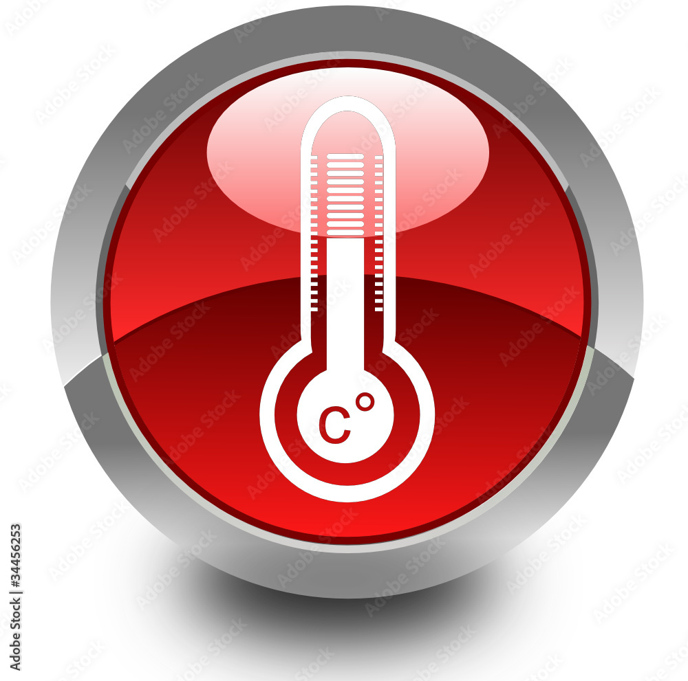 Thermometer glossy icon Thermometer glossy icon