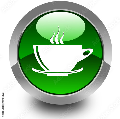 Coffee glossy icon