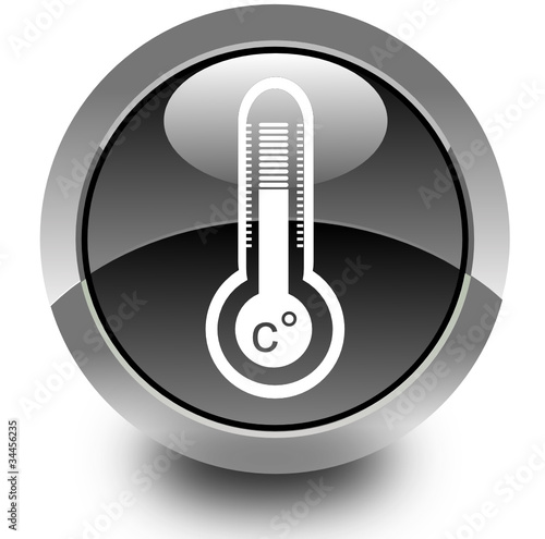 Thermometer glossy icon