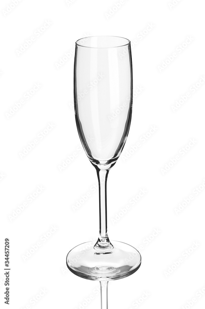 Empty champagne glass