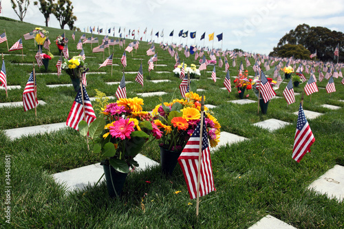 American Flags at National Cemetery