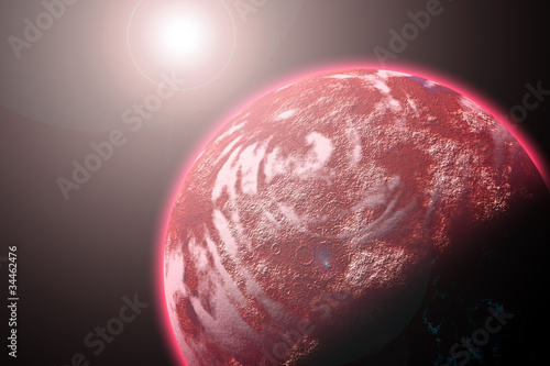 illustration of red planet