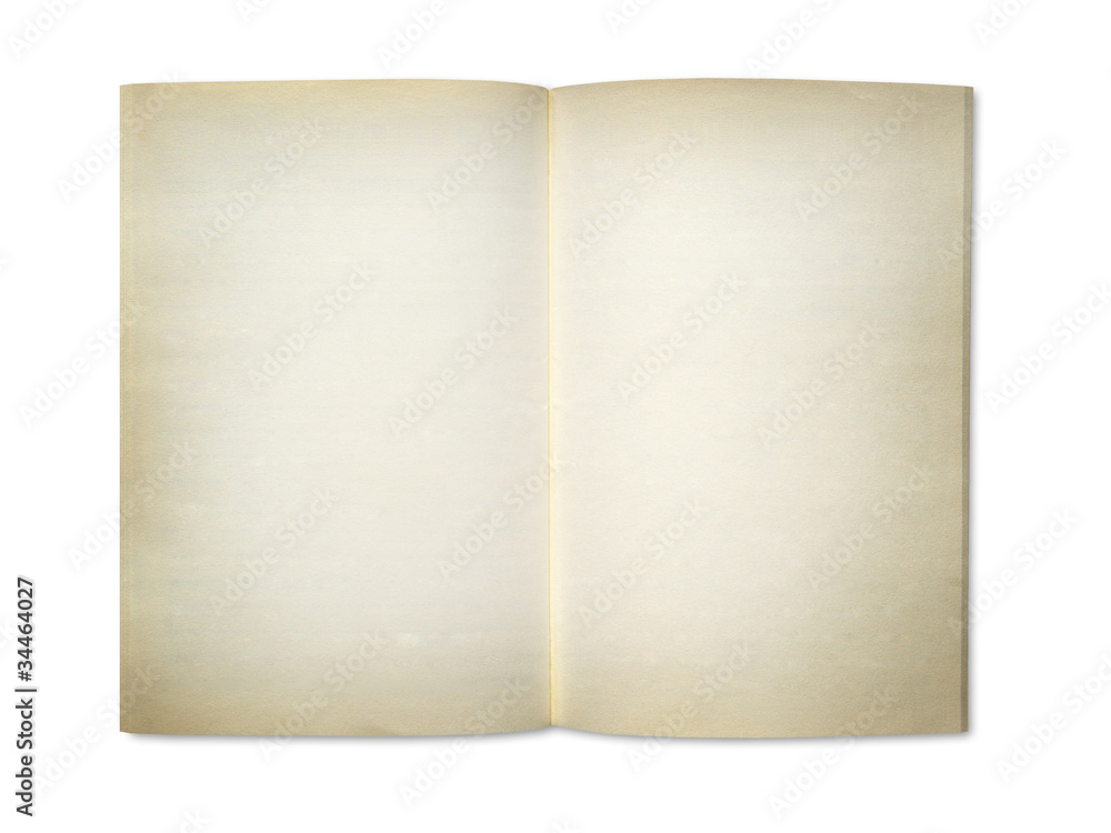 Blank open notebook