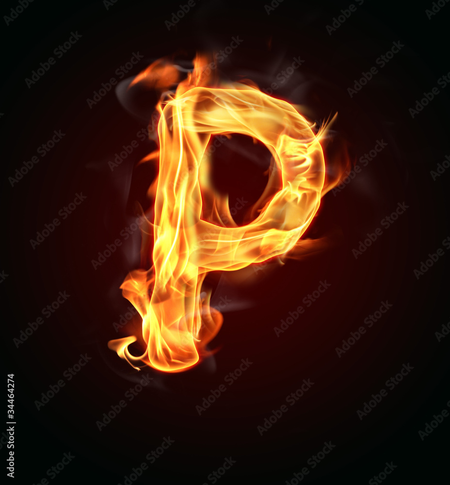 Fototapeta premium Fire letter 