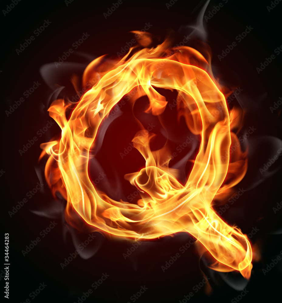 Fototapeta premium Fire letter 