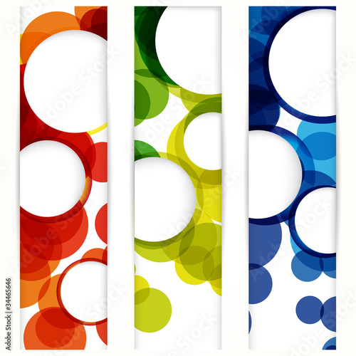 Abstract vertical banner with forms of empty frames for your web