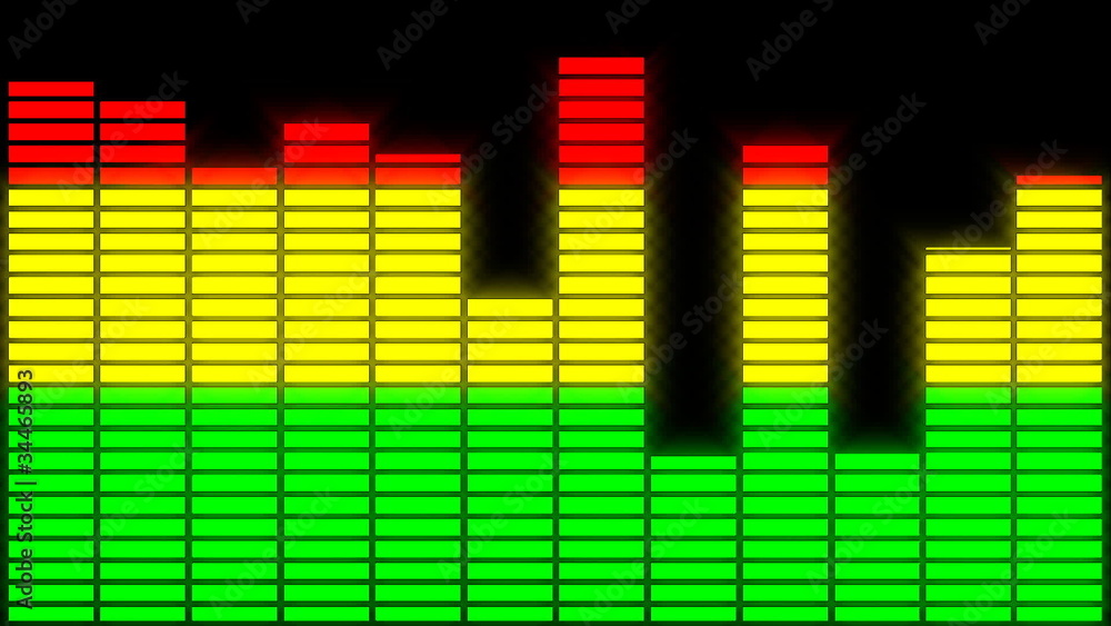 audio equalizer seen from above audio equalizer seen from above