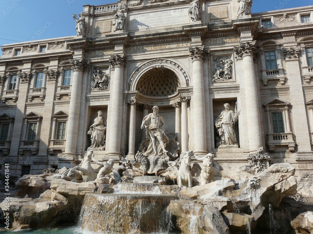 The Trevi Fountain (Fontana di Trevi) in Rome, Italy