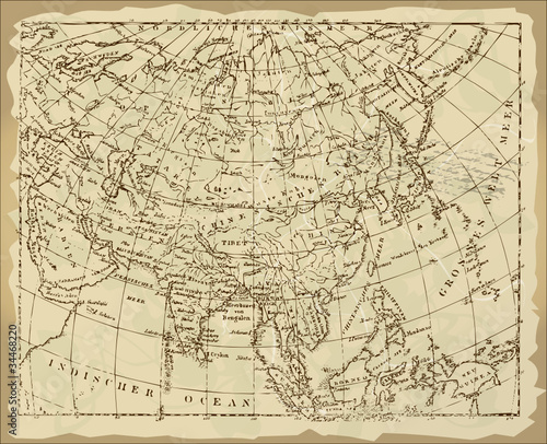 Old ASIA Map photo