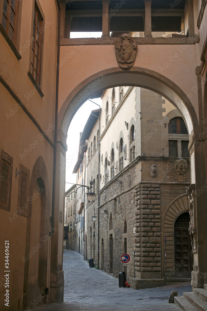 Old street in Arezzo (Tuscany, Italy)