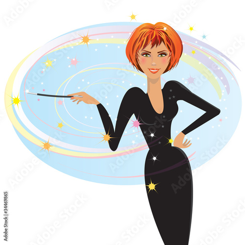 Magic Touch – glamorous woman with magical power