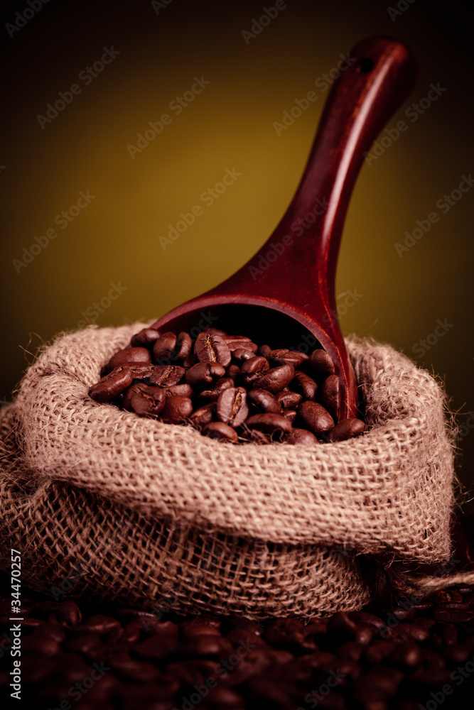 coffee beans spilling