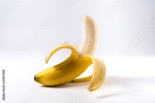 Isolated banana on white