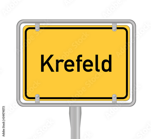 Ortsschild Krefeld photo