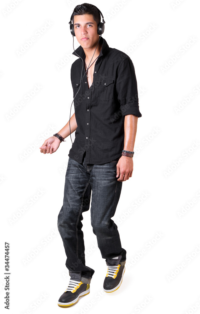 Naklejka premium Young Latin Male Dancing 