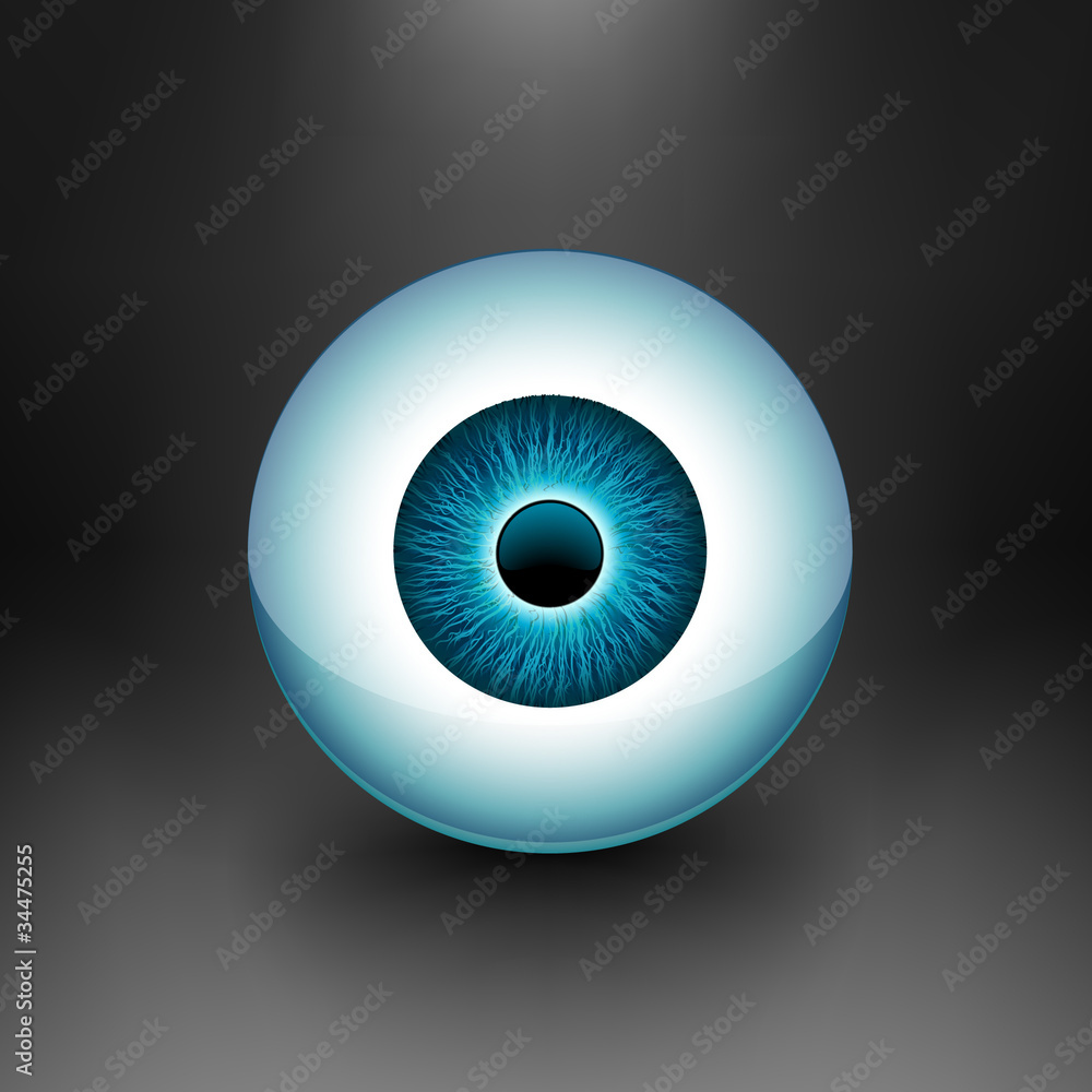 Vector 3D Glossy Eyeball Vector 3D Glossy Eyeball