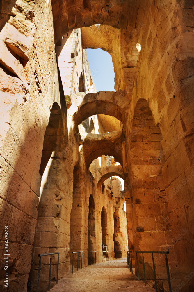 Amphitheater in El Jem, Tunisia