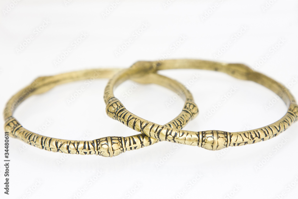 Two brass bracelets Two brass bracelets