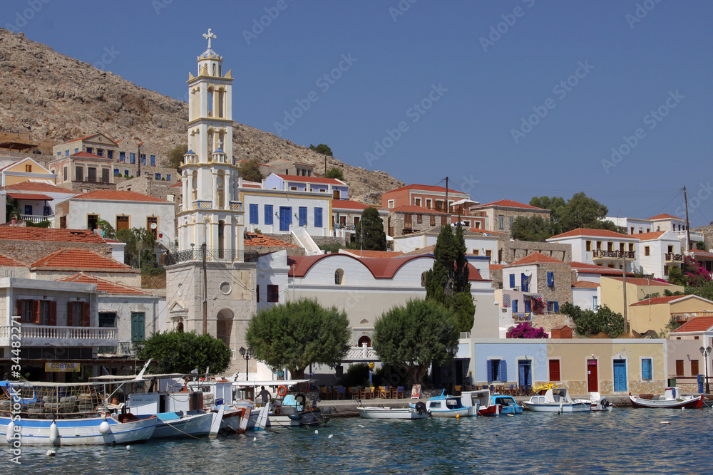 Fototapeta premium farbenfrohes Griechenland auf der Insel Chalki