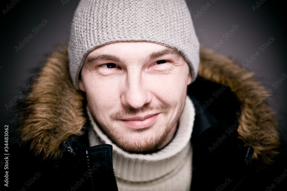 Man portrait. Close up. Man portrait. Close up.