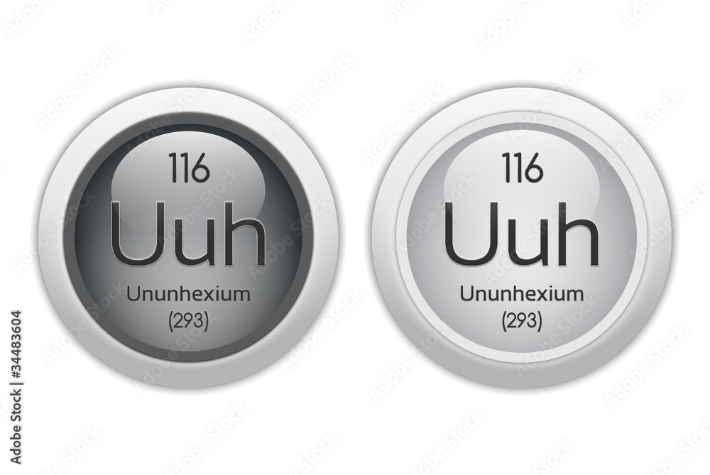 Ununhexium - two glossy web buttons Ununhexium - two glossy web buttons