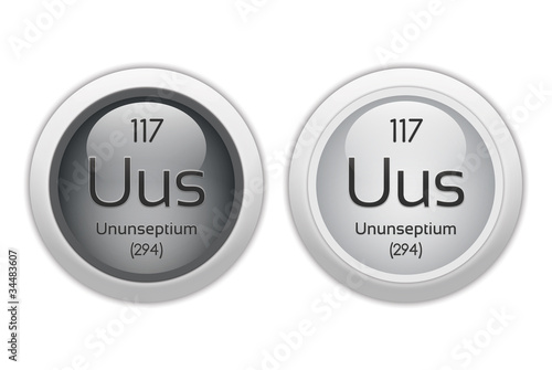 Wallpaper Mural Ununseptium - two glossy web buttons Torontodigital.ca