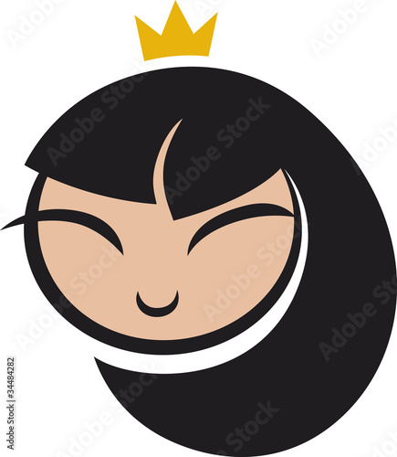 cartoon princess icon