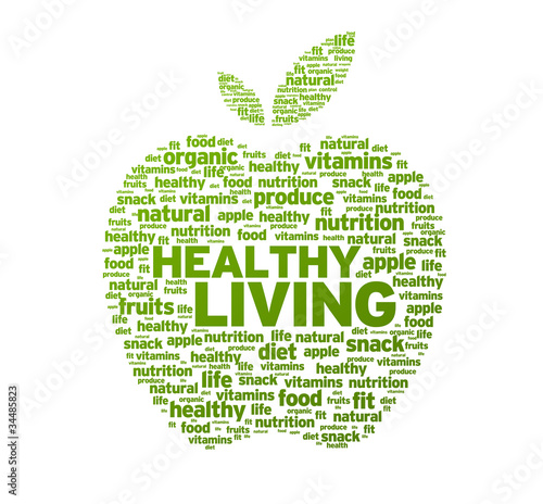 Healthy Living Apple Illustration