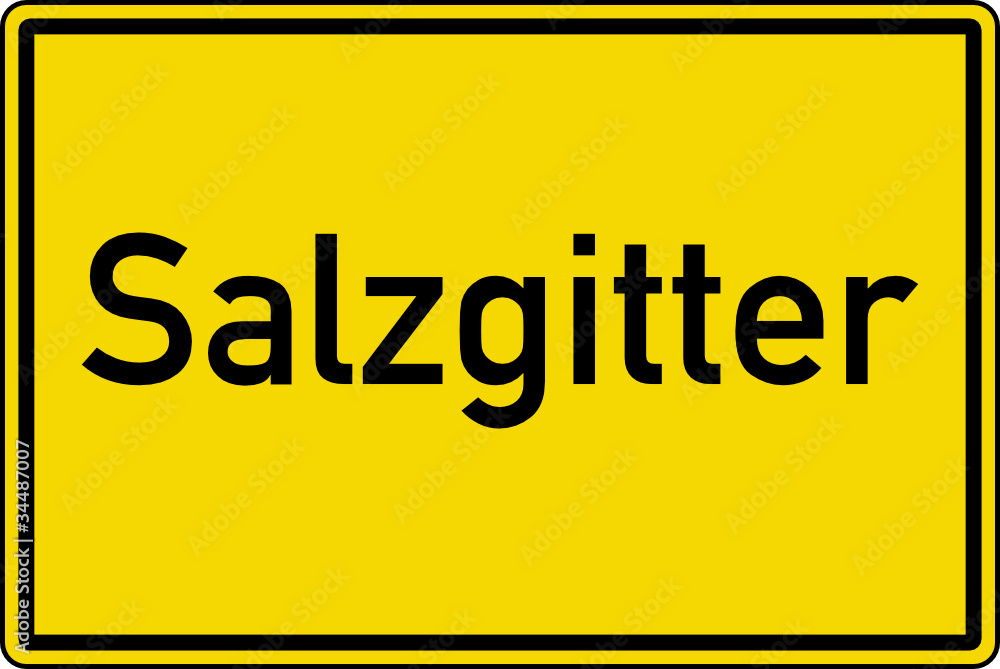 Salzgitter Ortstafel Ortseingang Schild Verkehrszeichen Salzgitter Ortstafel Ortseingang Schild Verkehrszeichen