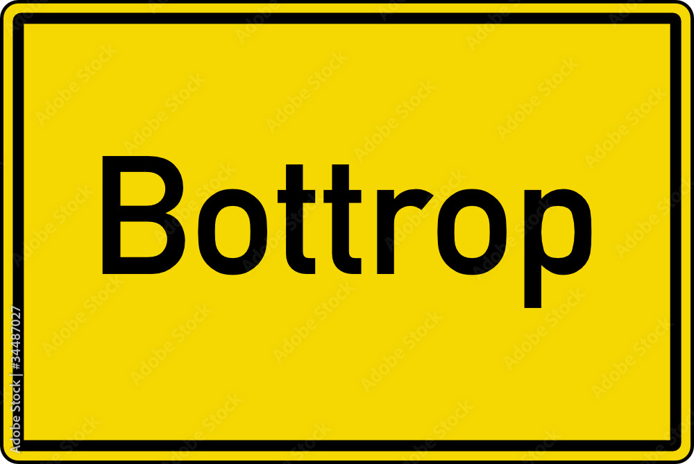 Bottrop Ortstafel Ortseingang Schild Verkehrszeichen Bottrop Ortstafel Ortseingang Schild Verkehrszeichen