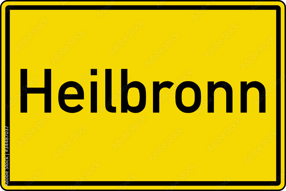 Heilbronn Ortstafel Ortseingang Schild Verkehrszeichen Heilbronn Ortstafel Ortseingang Schild Verkehrszeichen