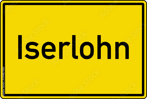 Iserlohn Ortstafel Ortseingang Schild Verkehrszeichen