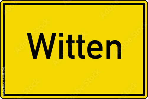 Witten Ortstafel Ortseingang Schild Verkehrszeichen