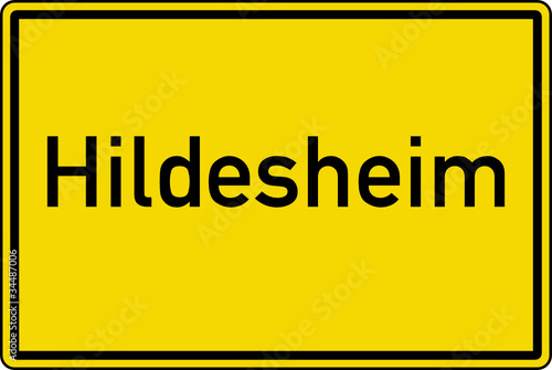 Hildesheim Ortstafel Ortseingang Schild Verkehrszeichen